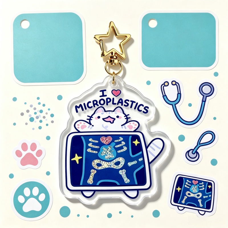 Retro Gaming Keychain - Porte-clés en acrylique « I Love