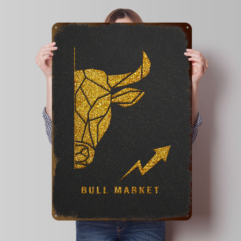 Retro Gaming Market - Affiche imprimée Golden Bull Market, Art