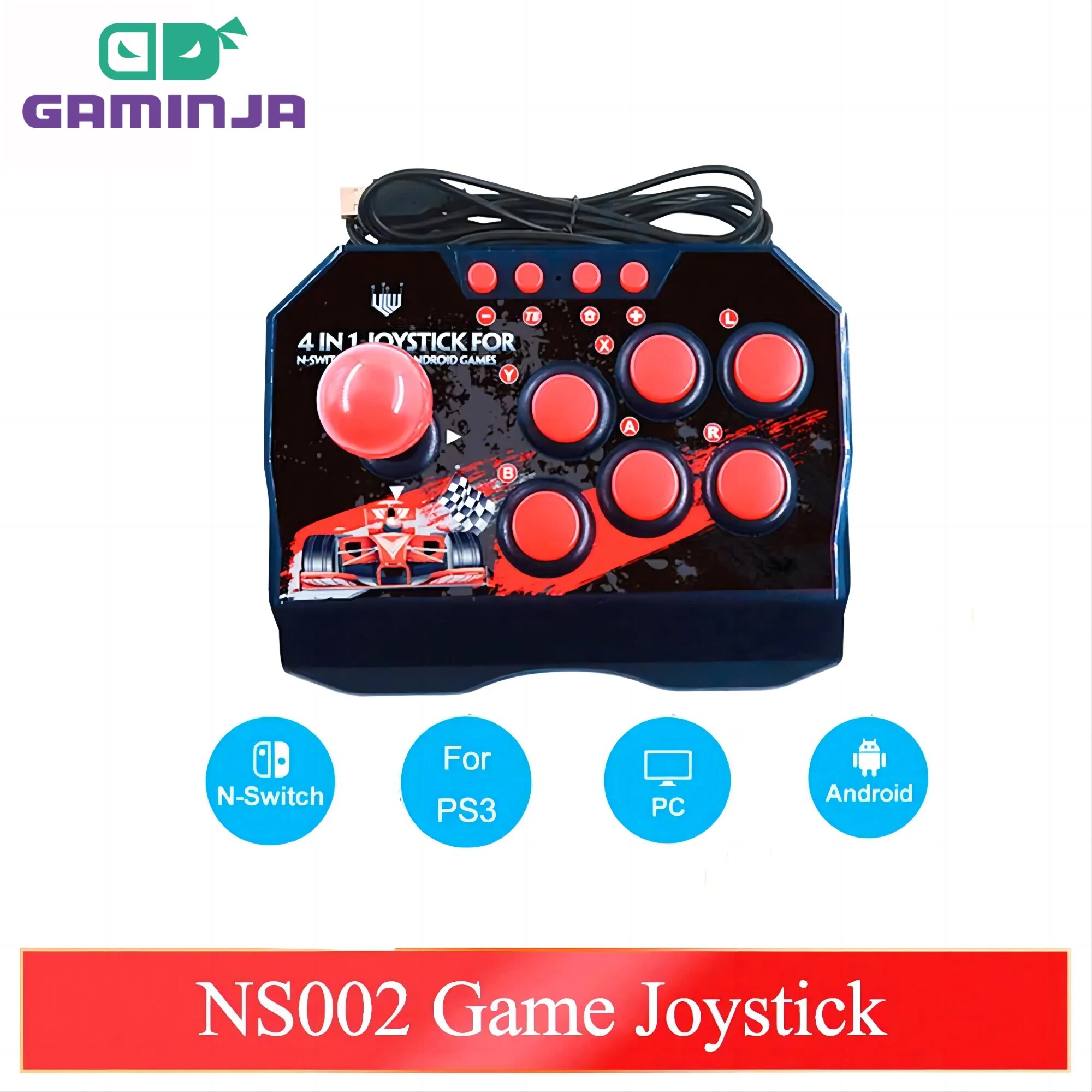 Retro Gaming Ps3 - GAMINJA NS002 4 En 1 Rétro