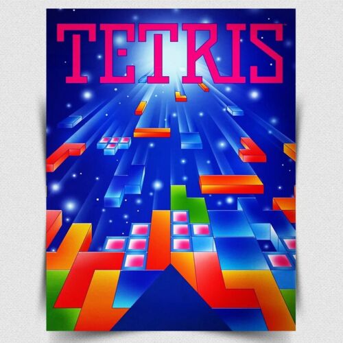 Retro Gaming Games - TETRIS METAL SIGN PLAQUE - Affiche