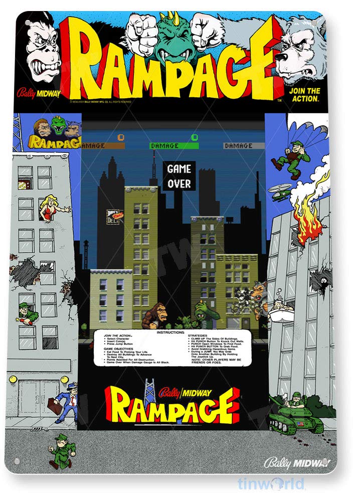 Panneau en métal Rampa Arcade, - Retro Gaming Shops avis et prix