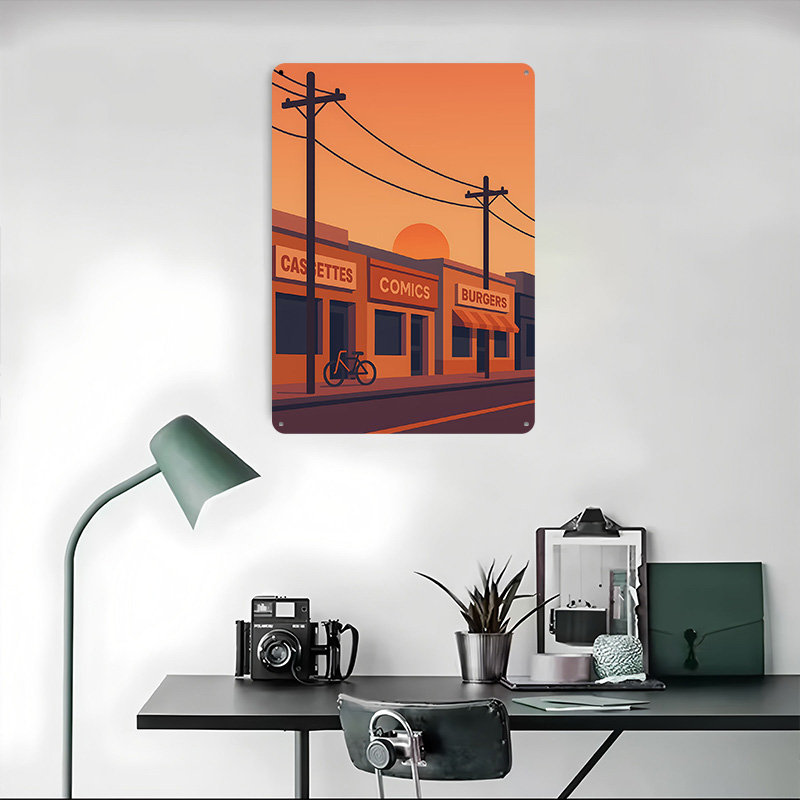 Affiche imprimée Sunset Street - Retro Gaming Shops avis et prix