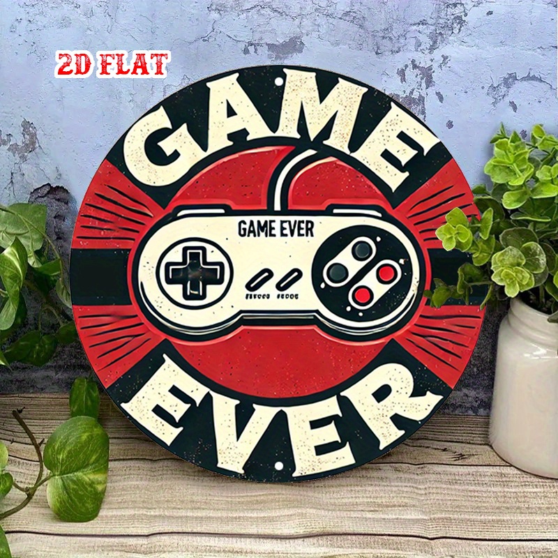 Panneau en aluminium rond rétr - Retro Gaming Games avis et prix