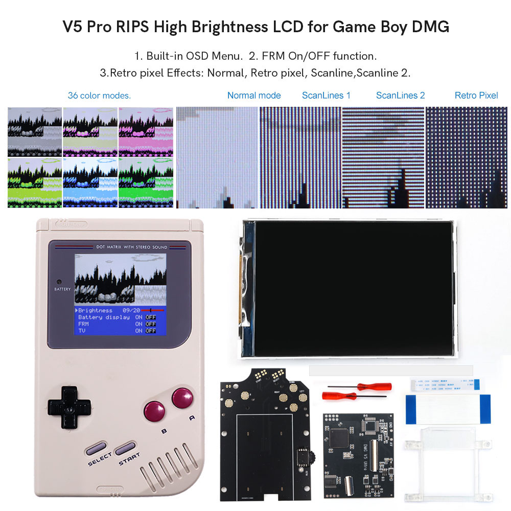 HISPEEDIDO pour GB Dmg V5 Pro, - Retro Gaming Gameboy avis et prix