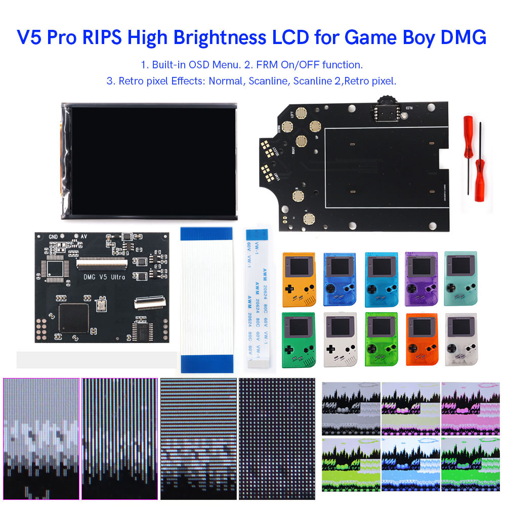 HISPEEDIDO pour GB Dmg V5 Pro, - Retro Gaming Gameboy avis et prix