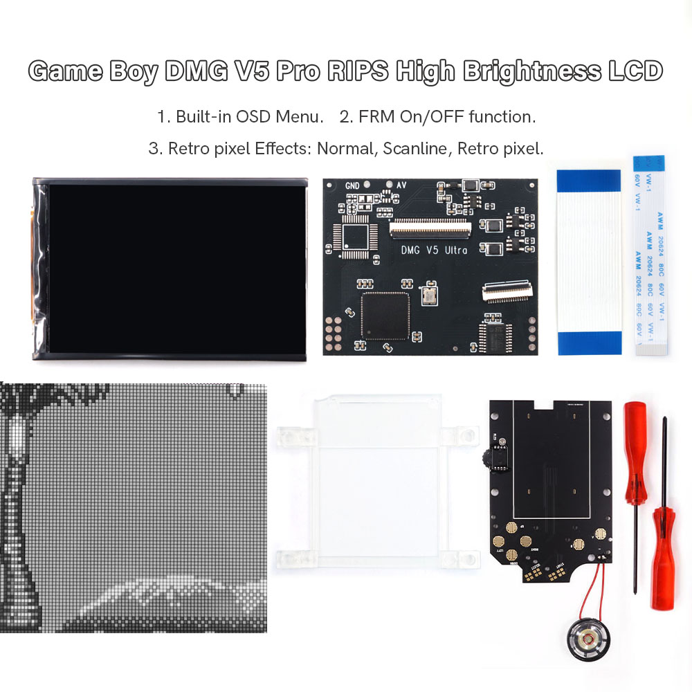 HISPEEDIDO pour GB Dmg V5 Pro, - Retro Gaming Gameboy avis et prix
