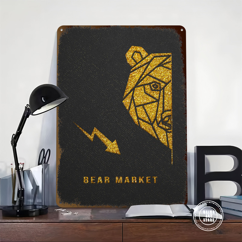 Affiche métallique Gold Bear M - Retro Gaming Market avis et prix