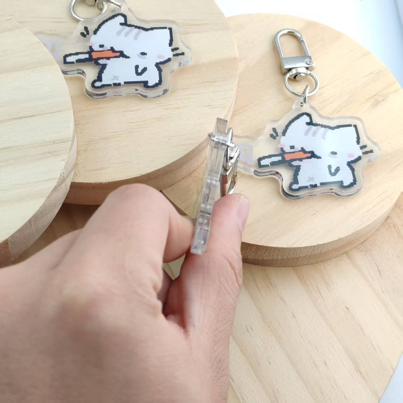 Porte-clés chat pixel plat 2d  - Retro Gaming Keychain avis et prix